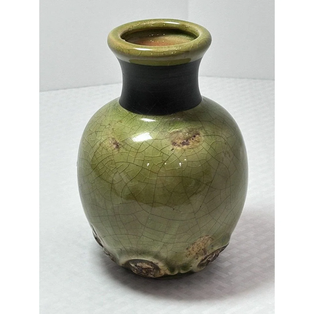 Vintage Rustic‎ Stoneware Pottery 6 1/4” Vase
